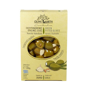 Olives Earth Zelené olivy s česnekem 200 g